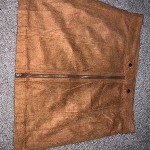 Gianni Bini Brown Zip Up Skirt
